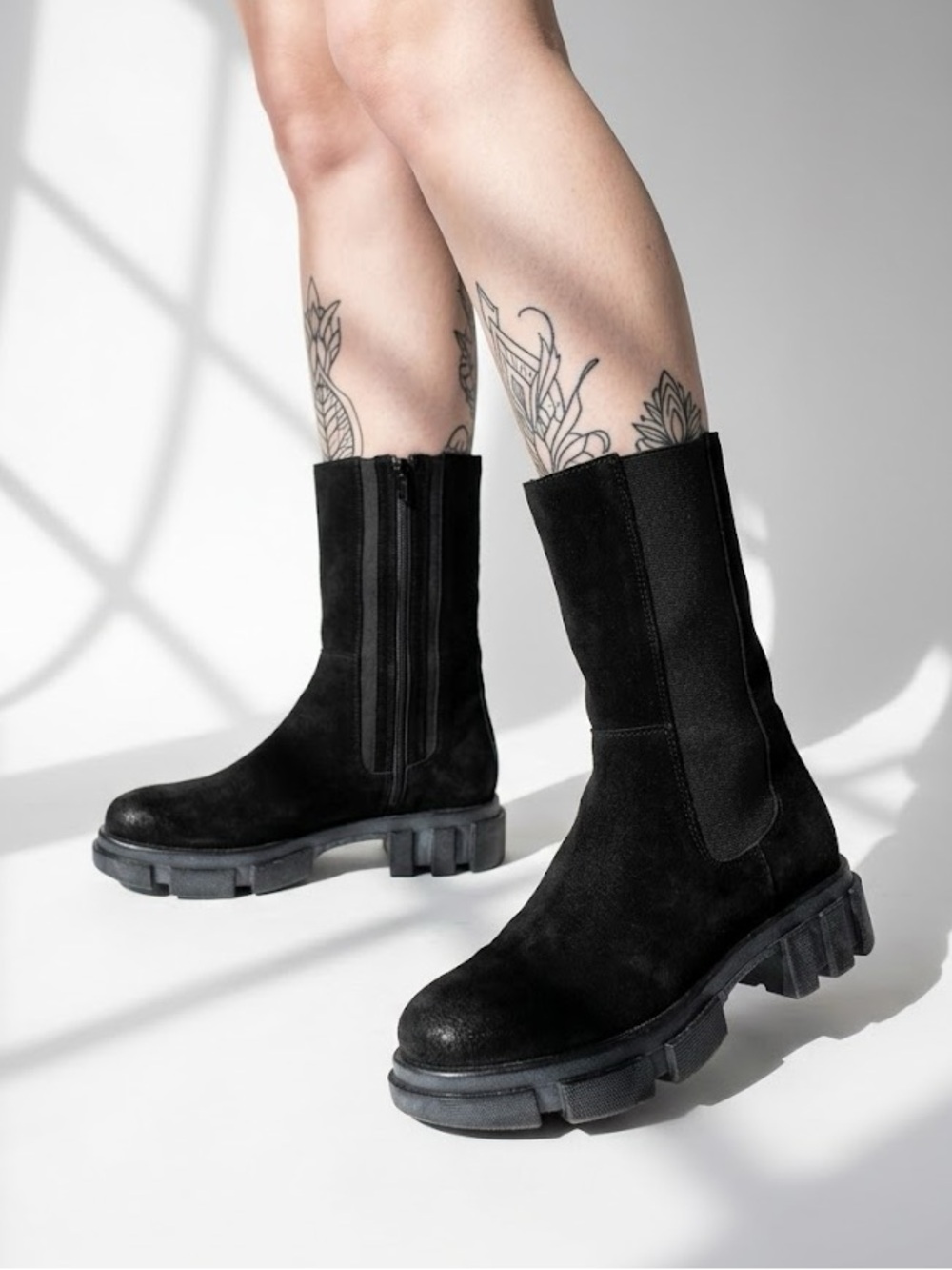 Free People Brooks Chelsea Black Suede Boots